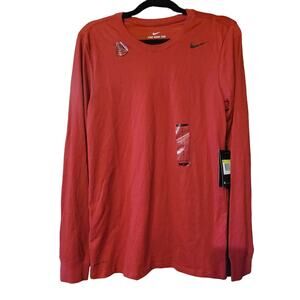 NWT Nike Dry Dri-Fit Long Sleeve Shirt Red Men Sz S